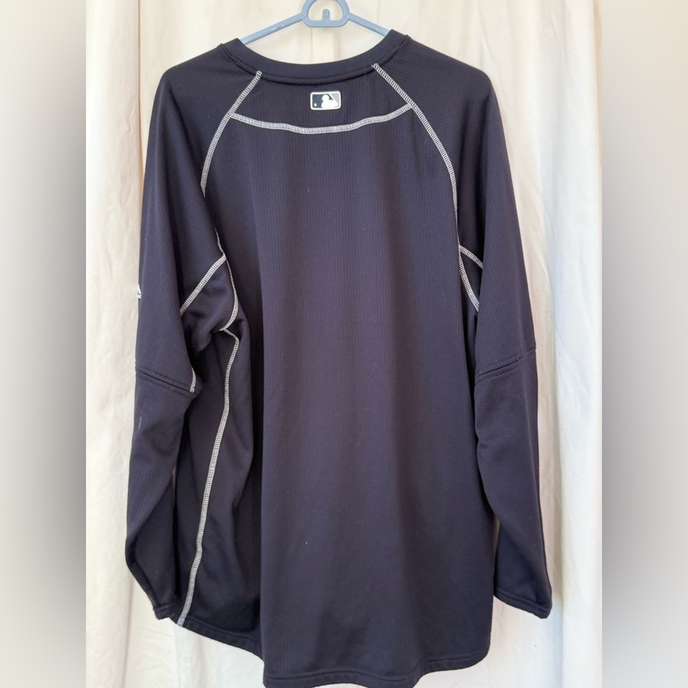 New York Yankees Majestic Authentic MLB Mens Sz L Navy Pocketed 2014 Sweatshirt - Picture 5 of 8